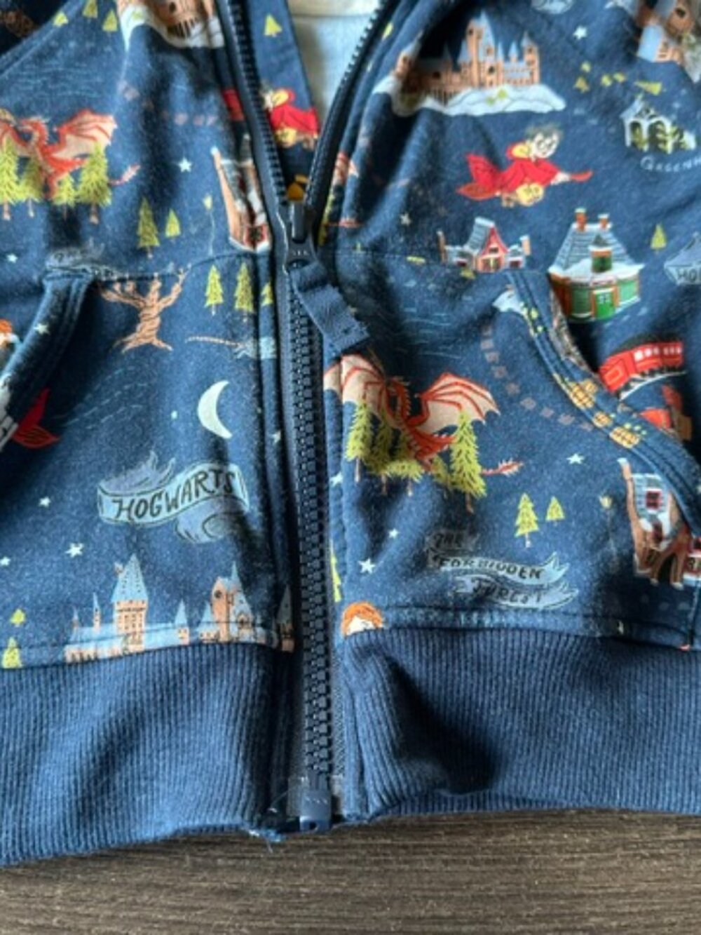 Little Sleepies Harry Potter Zip Front Hoodie Jacket - Picture 3 of 8